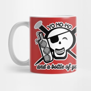 Knitting needles knitter pirate skull crossbones yarn crafts Mug